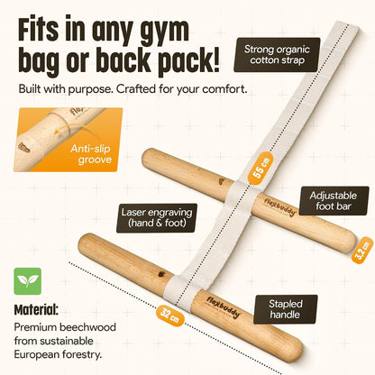 FlexBuddy  Stretching Tool – 2-in-1 Flexibility & Back Trainer
